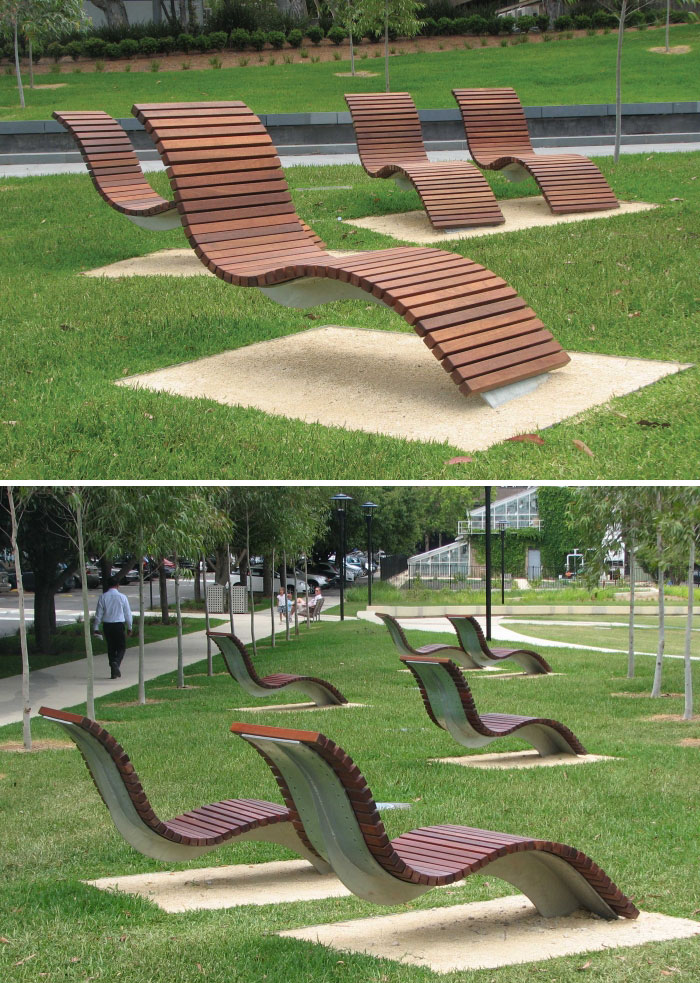 Custom Curve Seats, Cadigal Green, University Of Sydney, Australia