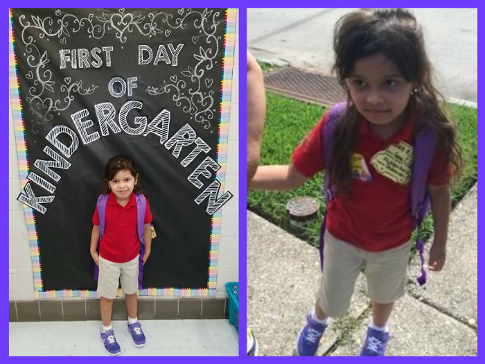 Before & After First Day Of Kindergarten