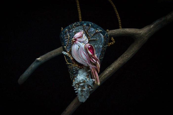 Magical Jewelry And Creatures From Polymer Clay And Minerals