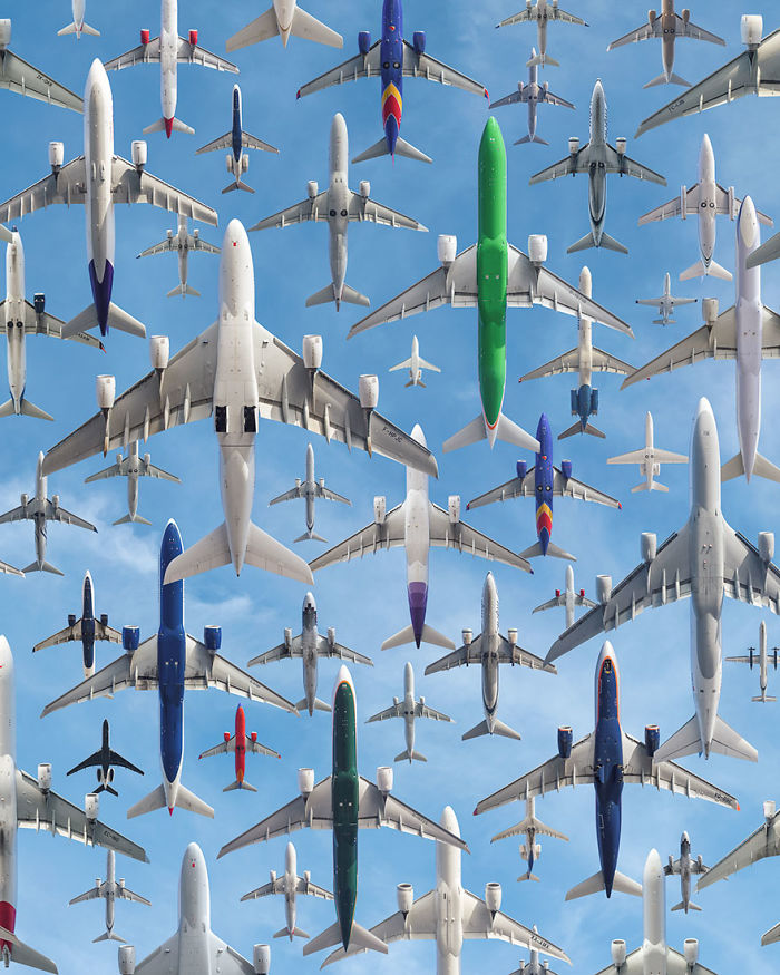 10+ Unbelievable Photos Of Air Traffic Around The World That Took Photographer 2 Years To Shoot