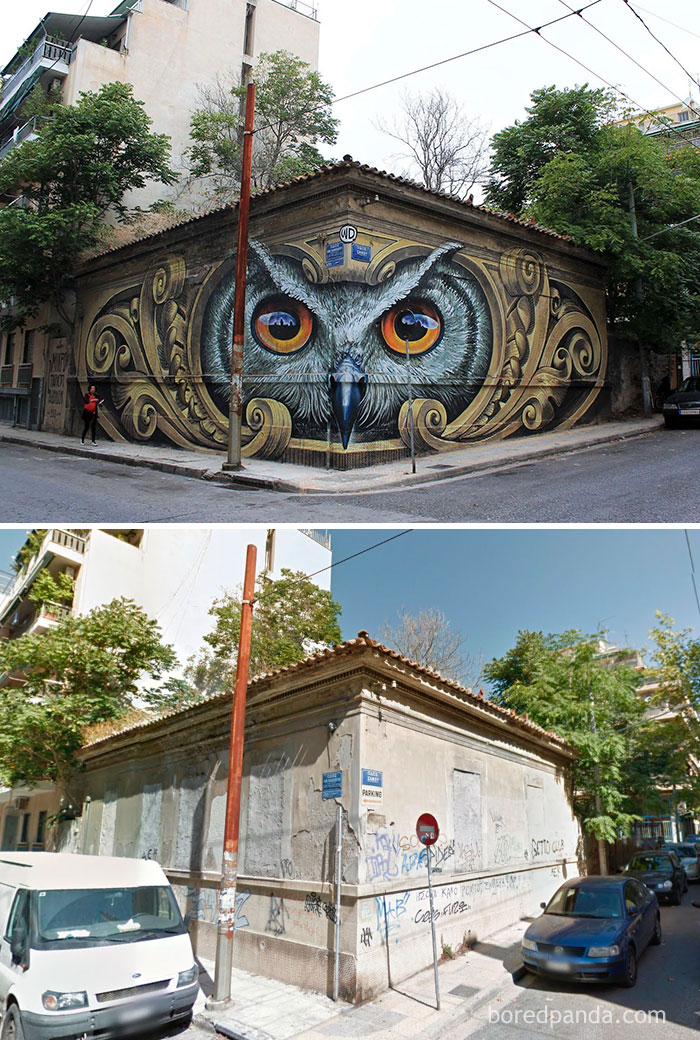 Conocimiento Habla - Sabiduría Escucha, Street Art En Atenas, Grecia