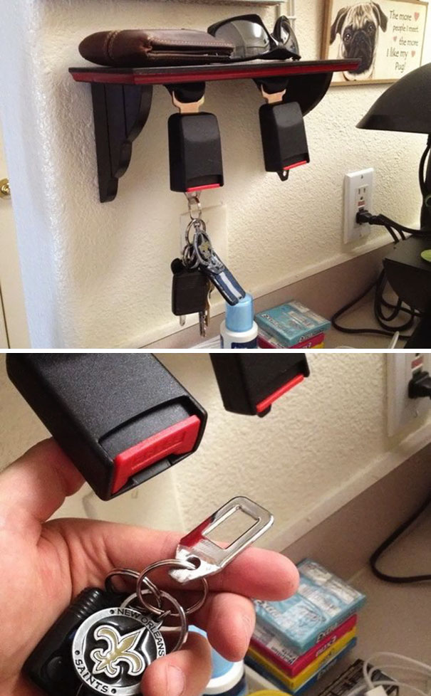 You Can Turn Your Old Seatbelts Into A Key Holder