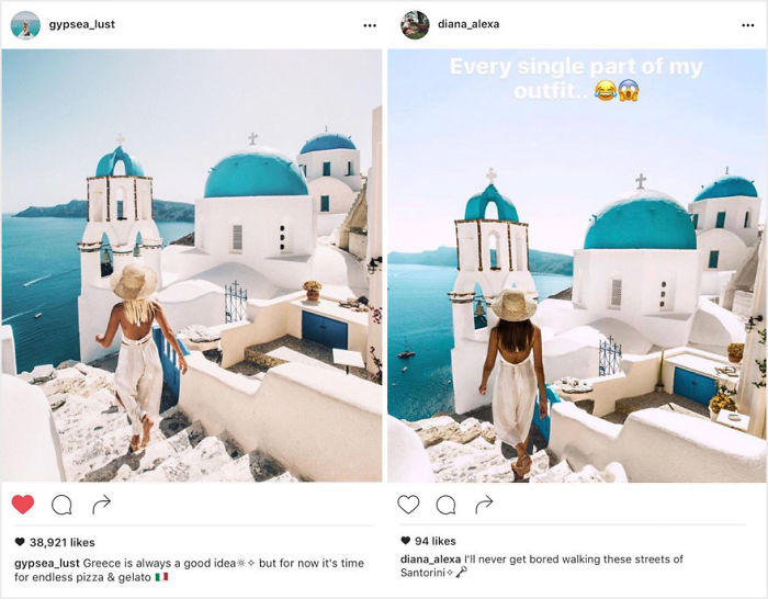 Couple Freaks Out After Realizing Someone Follows Them Around The World Just To Copy Their Travel Photos