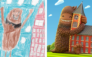 100+ Artists Recreate Kids’ Monster Doodles In Their Unique Styles (2016)