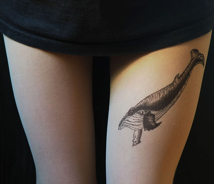Whale Tattoo Tights