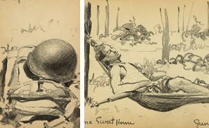 21-Year-Old WWII Soldier's Sketchbooks Show War Through The Eyes Of An Architect