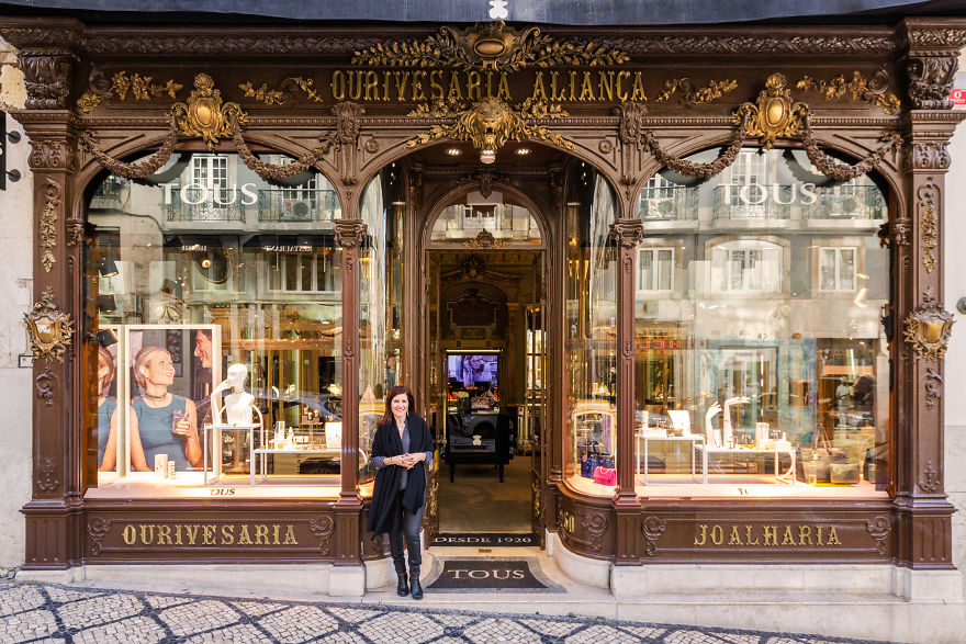 Lubelia Marques, Manager For Portugal Of The Jewelry Company Tous, At The Door Of The Brand's Local Flagship Store
