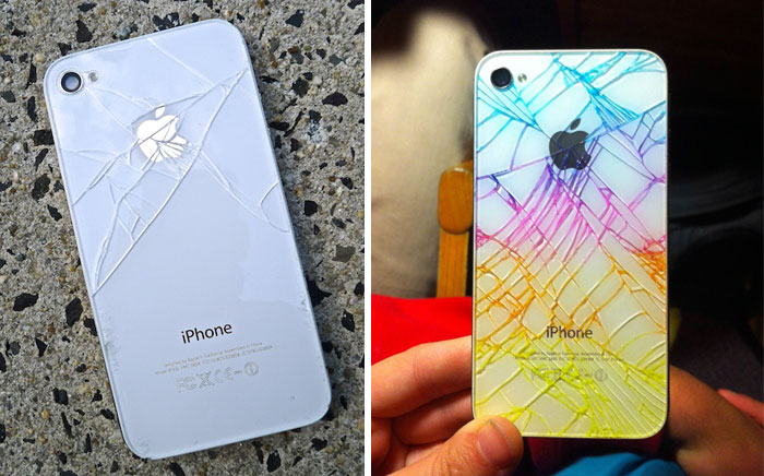 Cracked iPhone Back? Use Highlighters To 