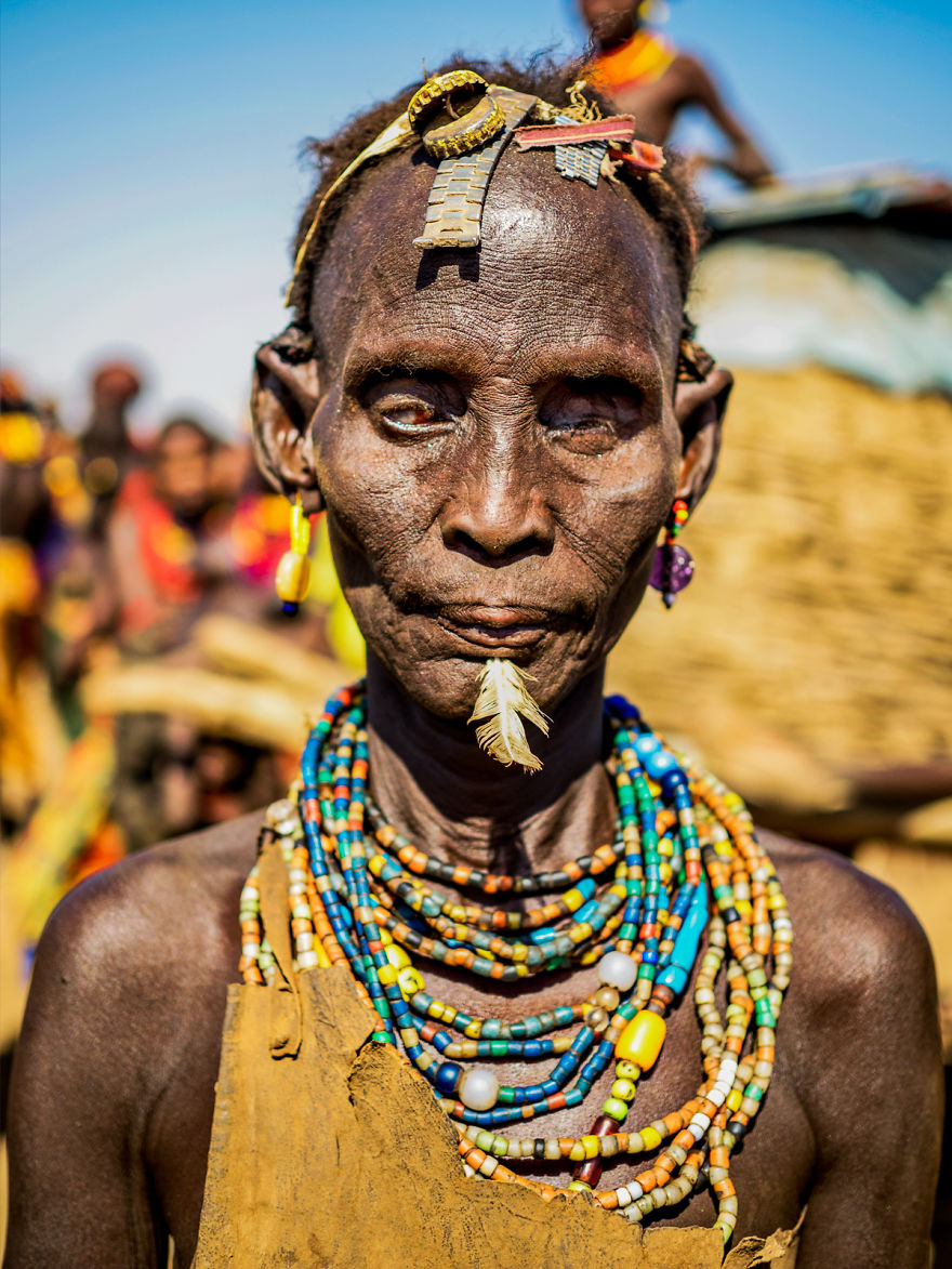 Blind Woman From The Dassanech Tribe