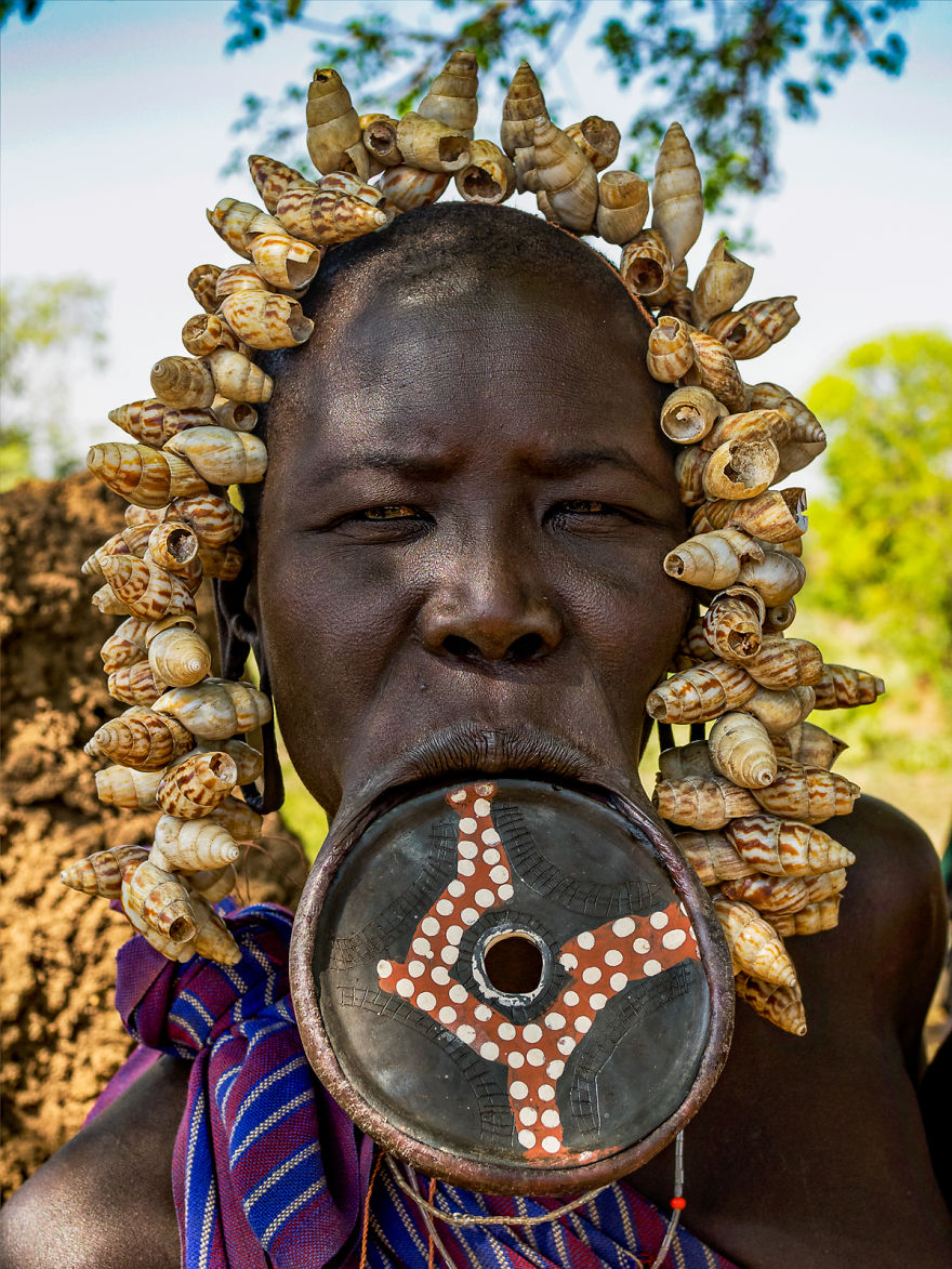 Woman From The Mursi Tribe