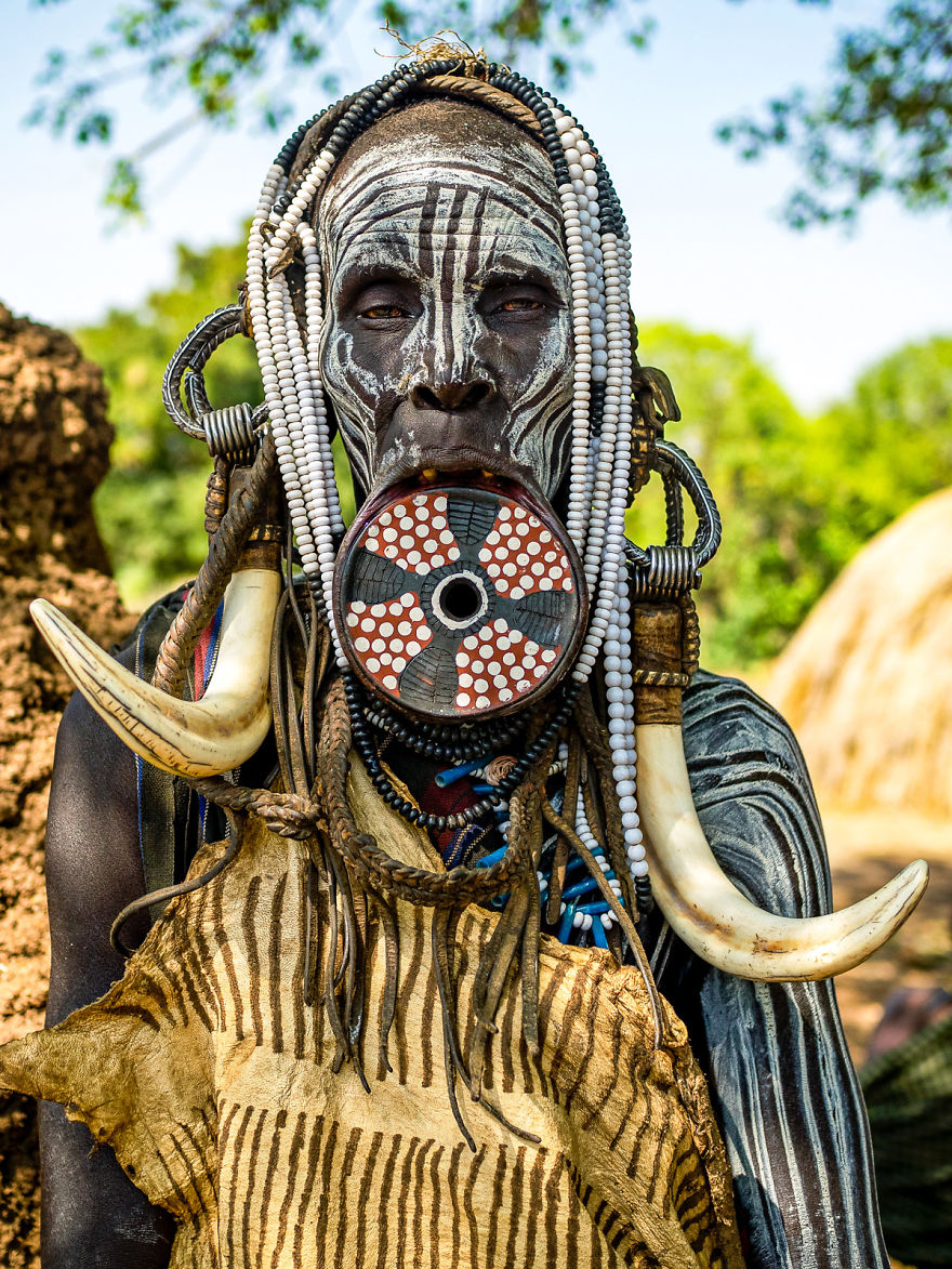 Woman From The Mursi Tribe