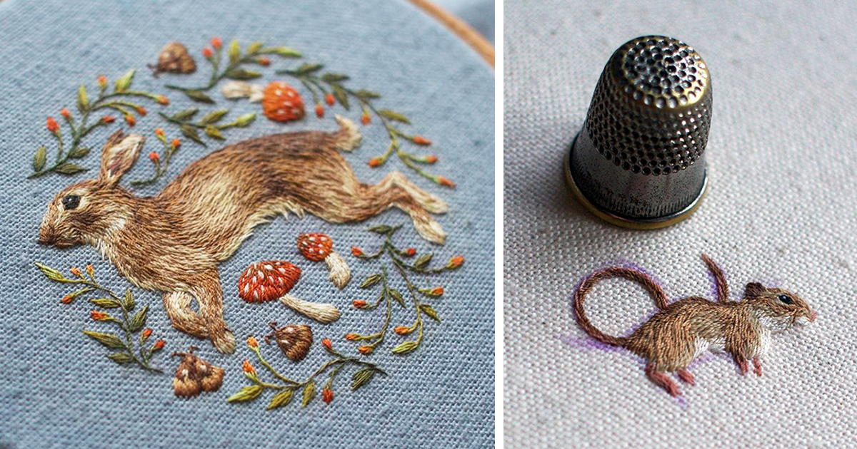 New Incredibly Intricate Embroidered Animals By Chloe Giordano Bored 