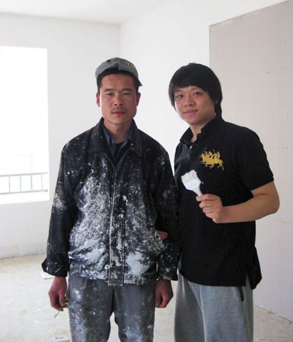 My Buddy Is Getting His Place Painted By Asian Brad Pitt