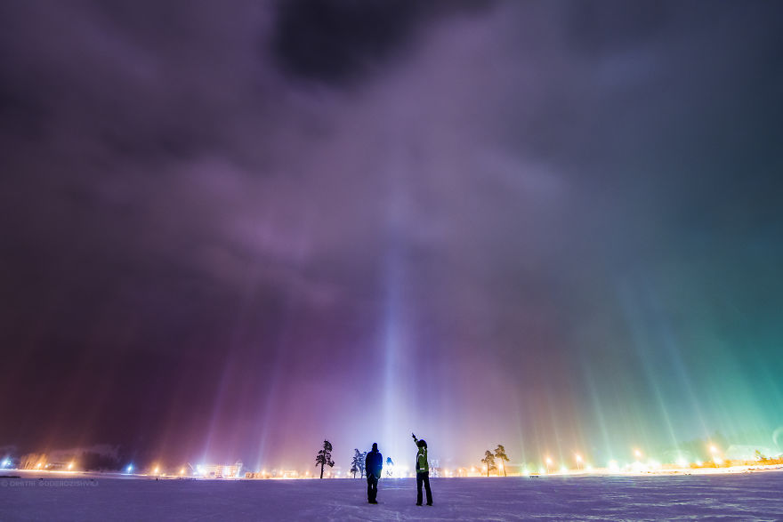I Shot Extremely Rare Atmospheric Phenomenon Called Light Pillars