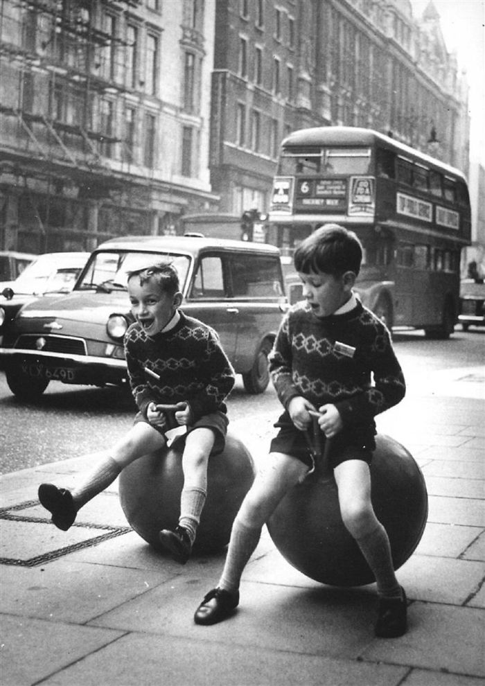 Kids Playing With Skippy Balls, London