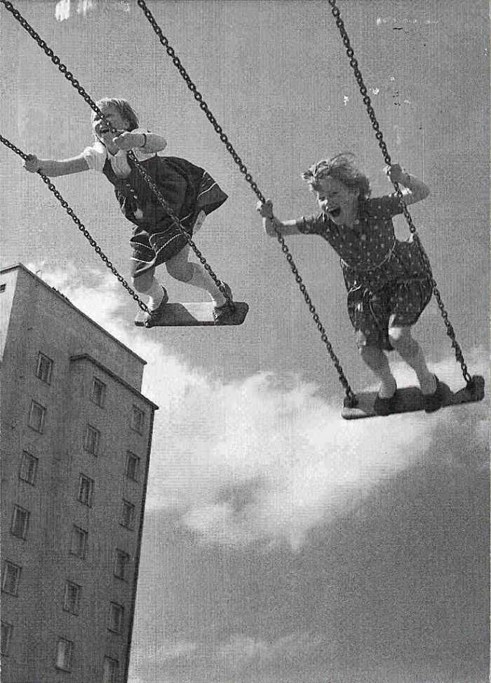 Girls On Swings