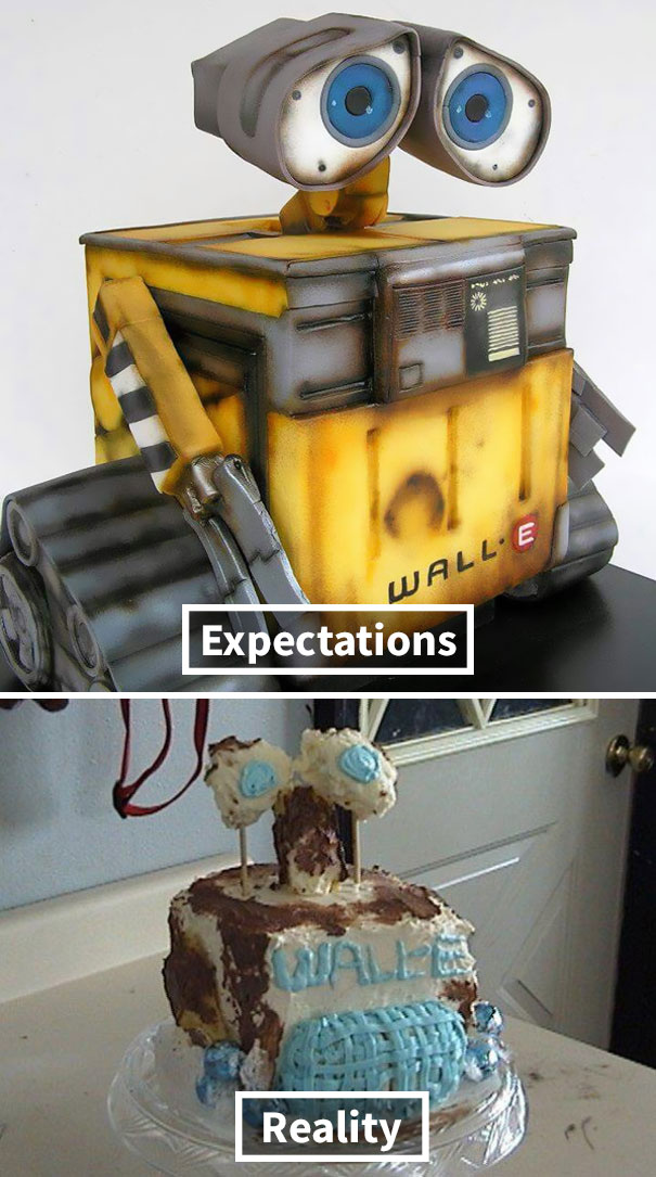 Expectativa Vs. Realidad: los intentos fallidos de tortas para cumpleaños