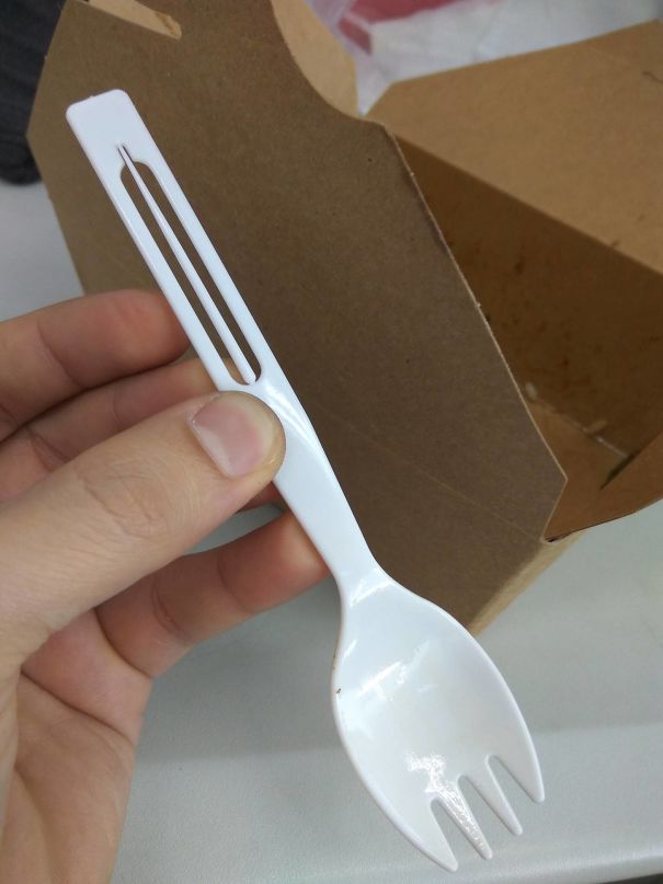 This Takeout Spork Has A Toothpick In The Handle
