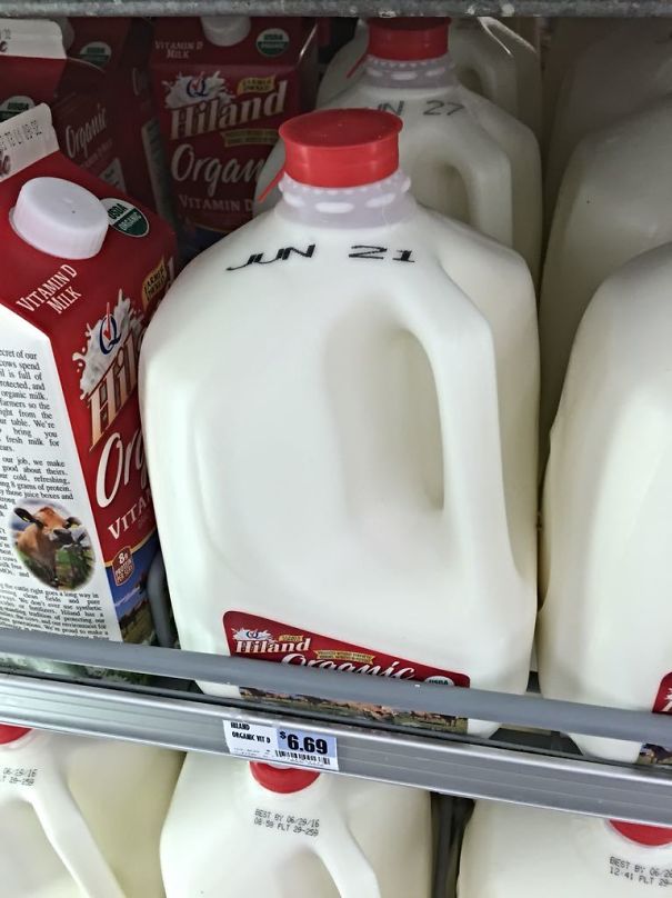 New Huge Dates Stamped On The Milks In The Store
