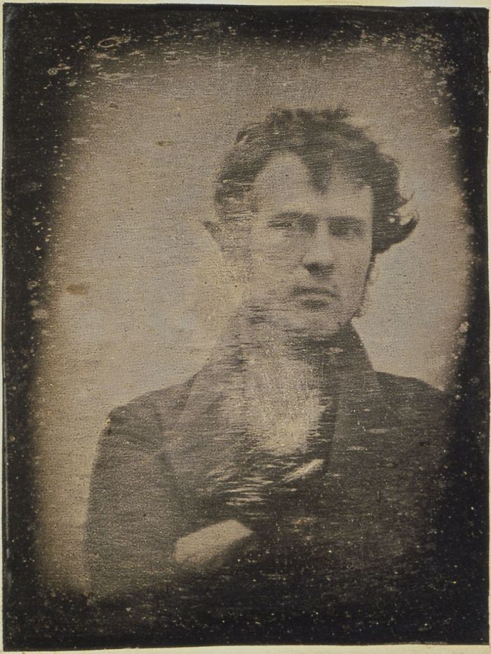Robert Cornelius In The First Daguerreotype Taken In North America. It Is Believed To Be The First Photographic Self-Portrait, 1839