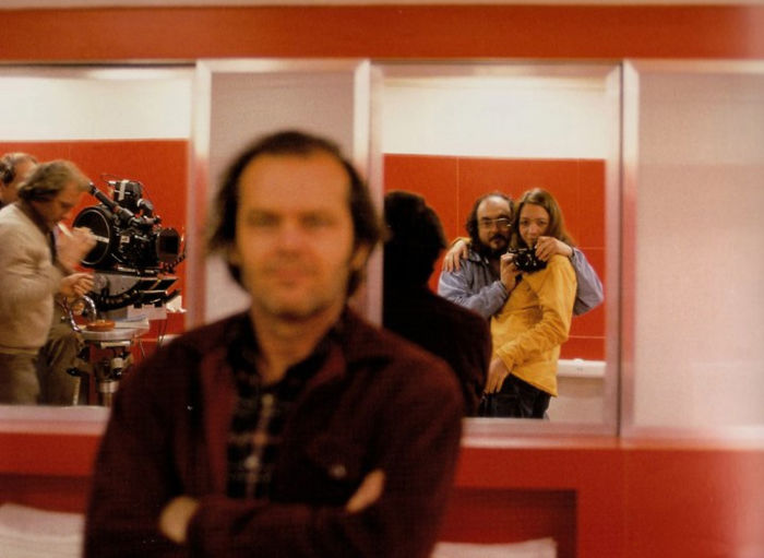 Stanley Kubrick On The Set Of "The Shining" With His Daughter. Apparently, Jack Nicholson Thought Kubrick Was Taking A Photo Of Him (1980s)
