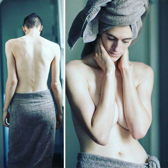  man woman androgynous model poses both challenge gender 