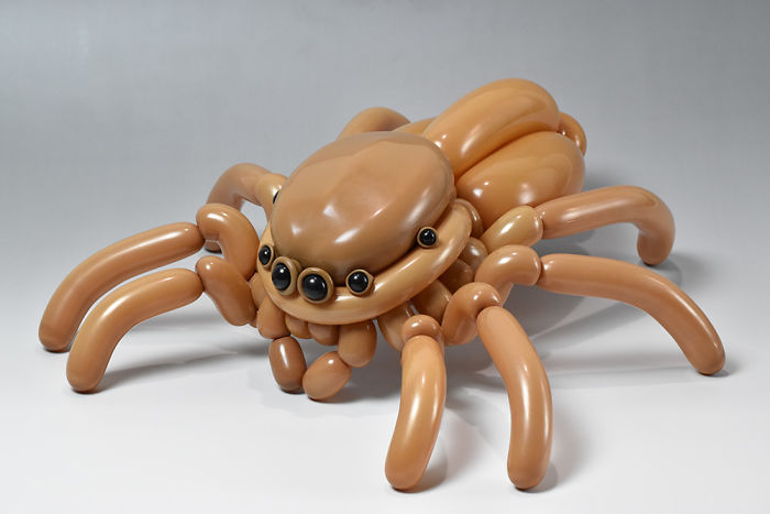 salto de la araña figuras hechas con globos inflables