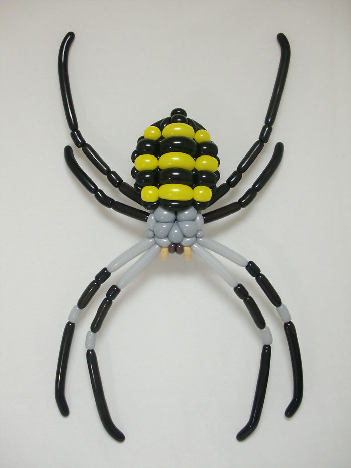 Araña figuras hechas con globos inflables