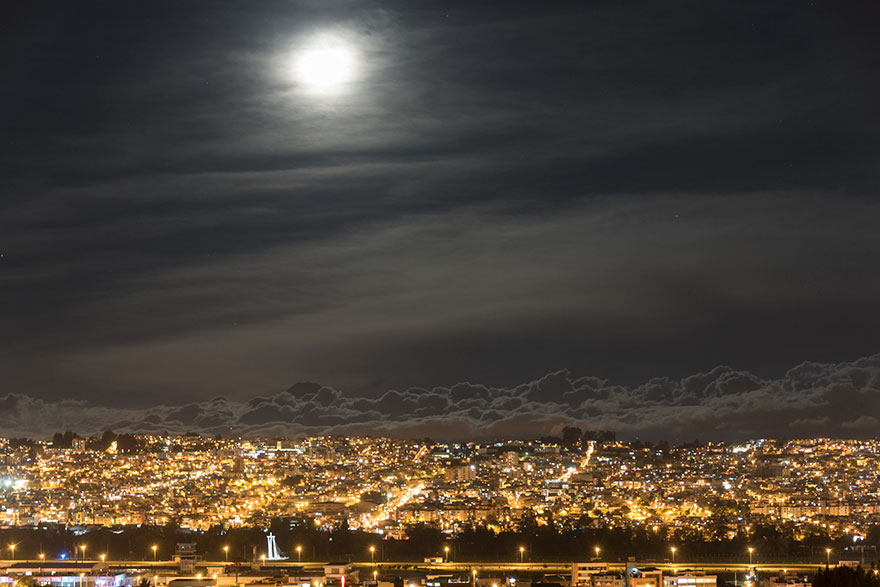 Mooning Around, Super Moon, At 2,900m In Quito, Ecuador