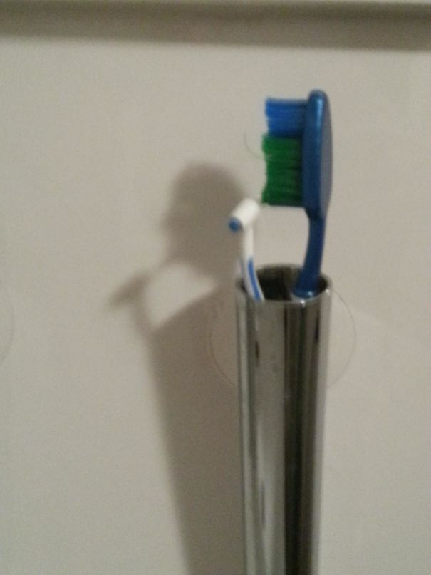 So Apparantly My Toothbrus Shadow Pays Attention To Its Oral Hygiene As Well