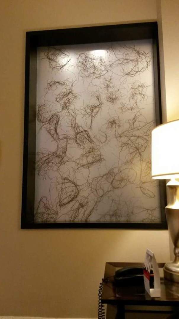 "Art" In A Hotel Lobby. Apparently, I've Been Making Masterpieces In The Shower For Years