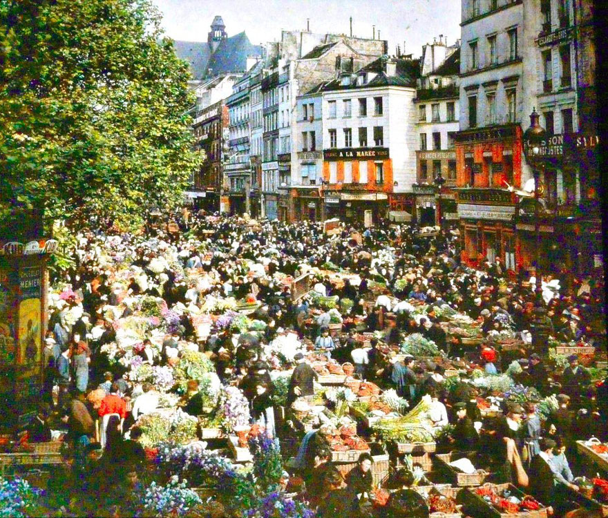 Outdoor Market, Paris, 1914