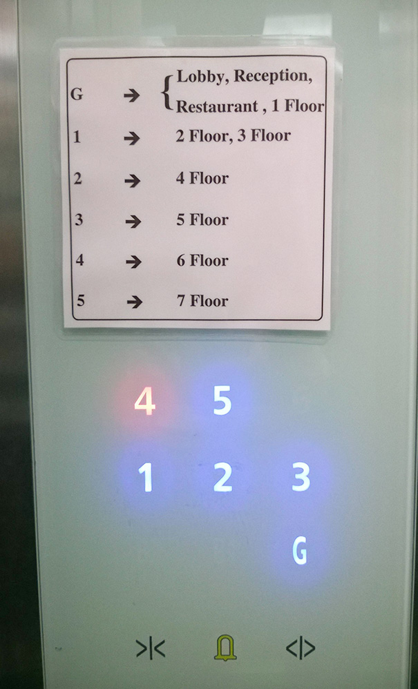 My Hotel Elevator In Myanmar Is A Little Confusing