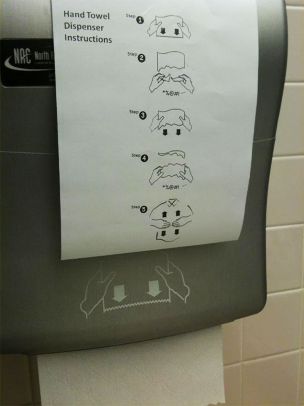 Hand Towel Dispenser Instructions.