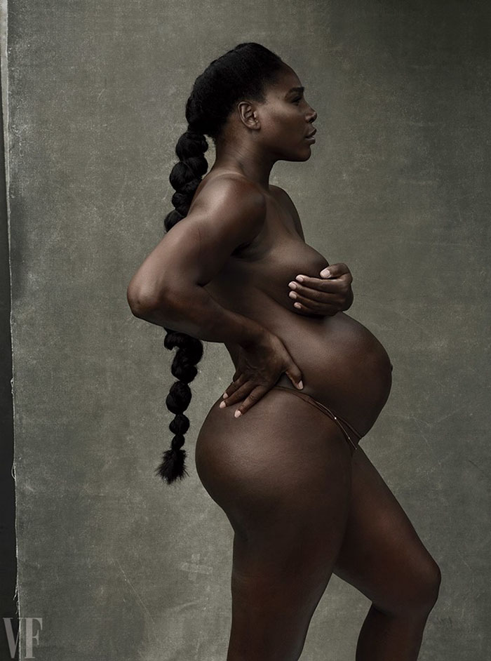 Serena Williams Poses Topless As Pregnant Goddess For Vanity Fair And