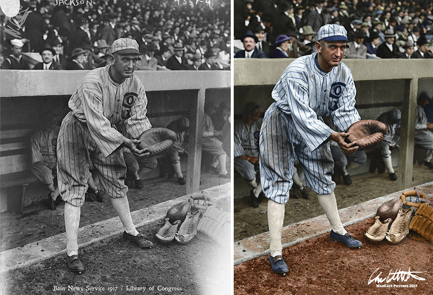 I Restored And Colorized Century-Old Photos From Major Baseball League
