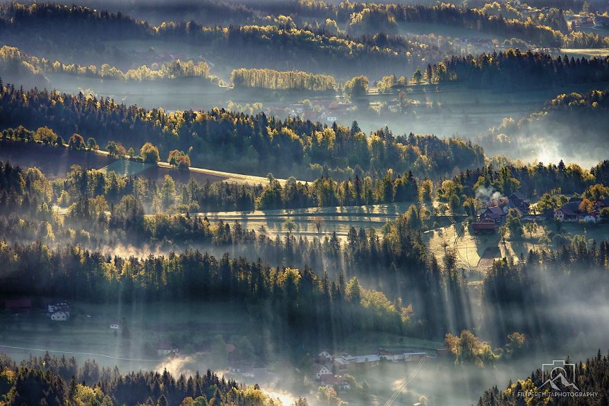 Chasing Sunrays In Upper-Savinjska Valley, Slovenia