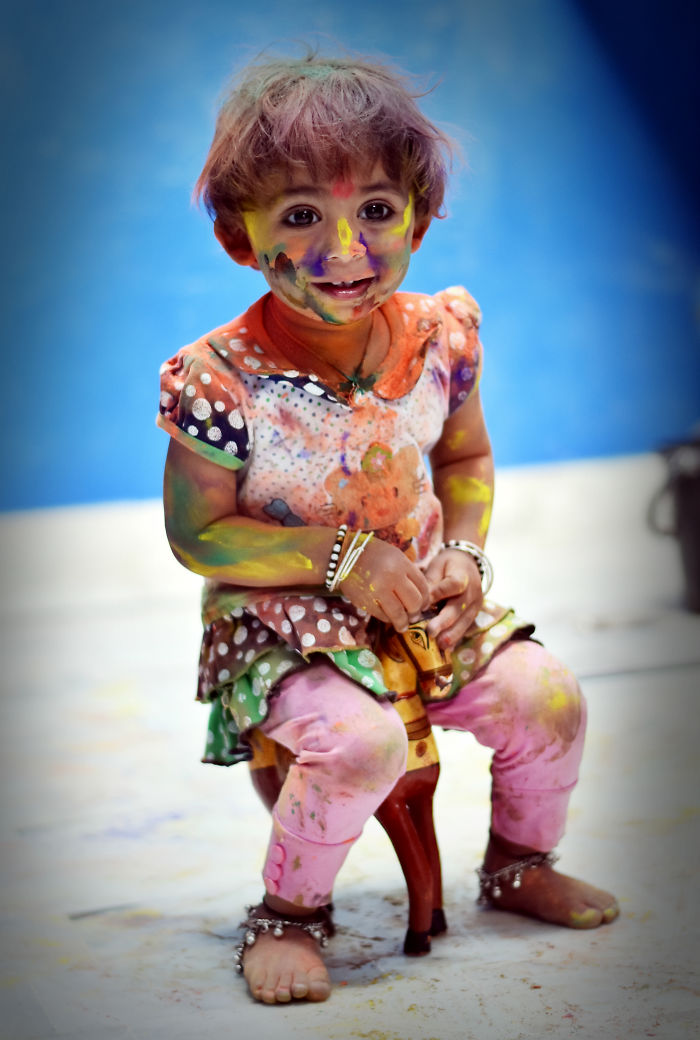 She Is Playing Holi...