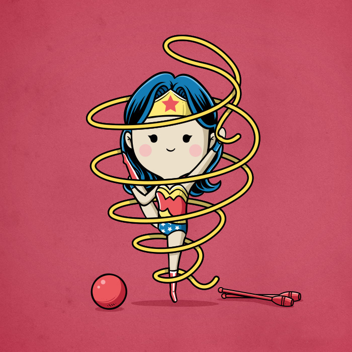 Sporty Wonder Woman - Ribbon