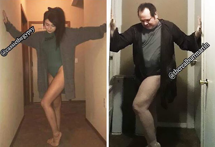 Dad Trolls Daughter By Recreating Her Racy Selfies, Ends Up Getting 2x More Followers Than Her (New Pics)