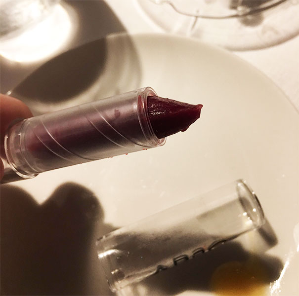 Frozen Beet And Strawberry. In A Tube Of Lipstick