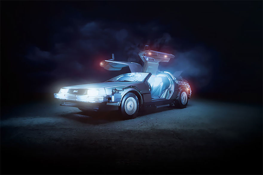 Photographer Creates Series Of Fantastic Photos Of Delorean, The Famous Car Of The Film Series Back To The Future