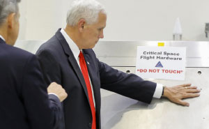 Mike Pence Ignores NASA’s ‘Do Not Touch’ Sign, And The Internet's Response Is Merciless