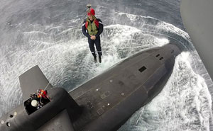 French President Macron Casually Lands On Nuclear Submarine Like James Bond, And Internet Can't Handle It
