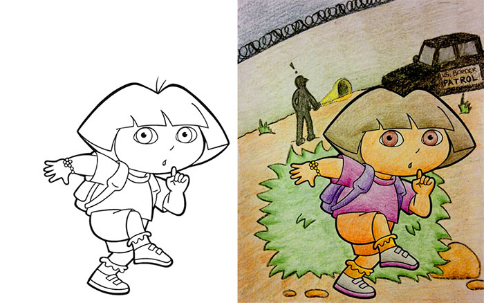 Esto es lo que sucede cuando los adultos dibujos de color para los niños