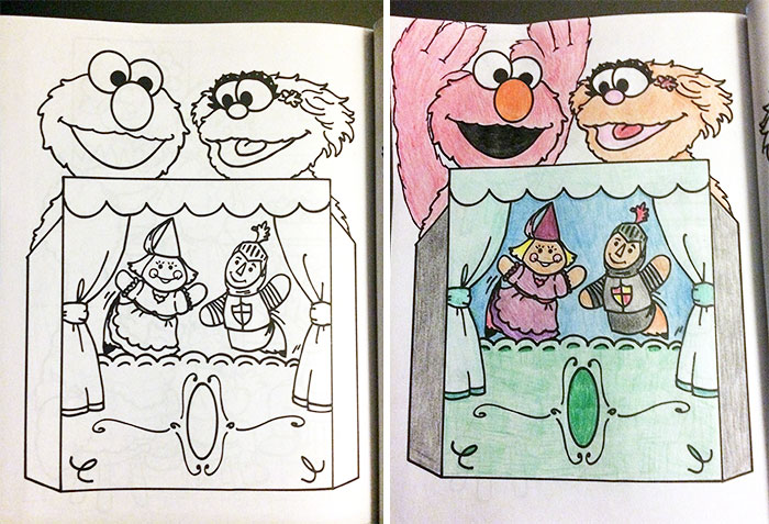 Esto es lo que sucede cuando los adultos dibujos de color para los niños