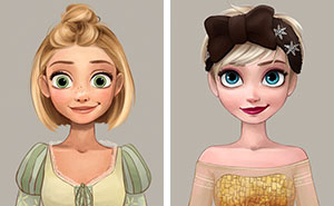 I Gave Disney Princesses New, Pinterest-Inspired Hairdos