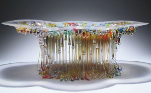 "Jellyfish" Glass Tables With Dripping Tentacles That Look Like They've Been Created By The Sea