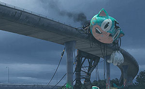 Girl And Her Robot Travel Through Wastelands In Alternate 90s USA In Chilling Illustrations