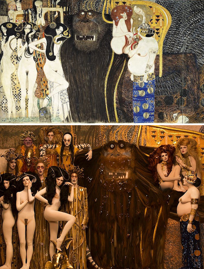 Gustav Klimts Paintings Get Recreated With Real-Life Models, And The Result Is Amazing